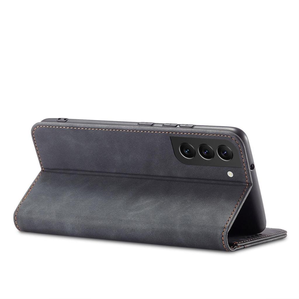 Premium Magnetic Wallet Case with Stand for Samsung Galaxy S23+ - Black