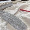 1PC Core Yarn Crushed Silver Color Super Shiny Wire Ball Yarn Silver Plated Length 5 Meters