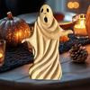 Halloween Ghost Sculpture Creepy Wood Carving Ghost Statue Figurine Table Sign Home Office Desktop Decoration Ornament