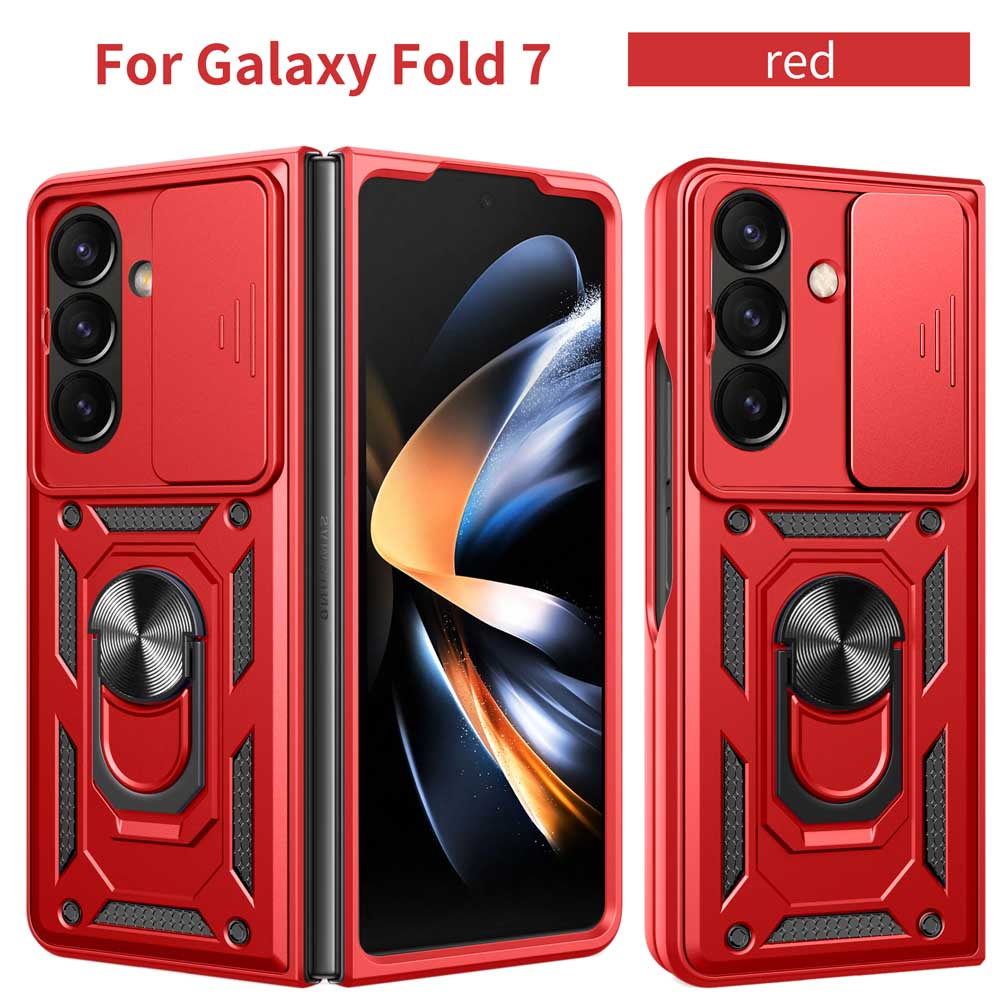Для samsung Z Fold 7 5G Жесткий бронированный чехол для Samsung Galaxy Z Fold6 Fold5 5G fold4 Чехлы с держателем-кольцом для пальцев