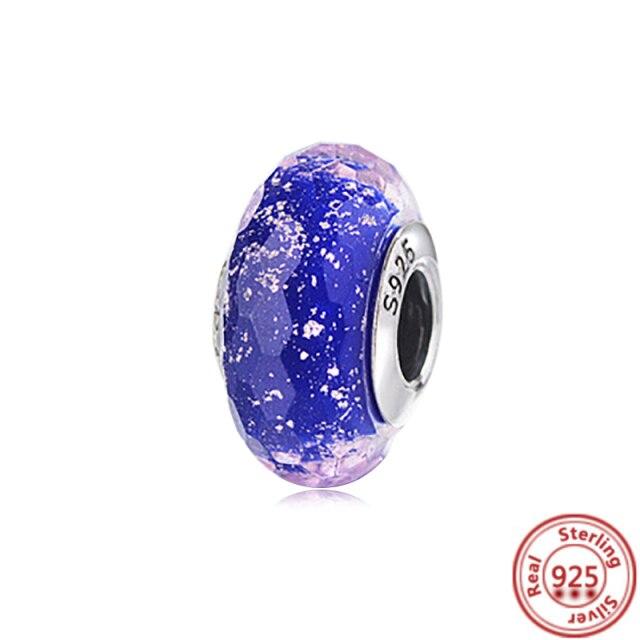 Красочные бусины из муранского стекла, прозрачные бусины в форме пузыря, подходят для оригинального браслета, женские ювелирные изделия из стерлингового серебра 925 пробы