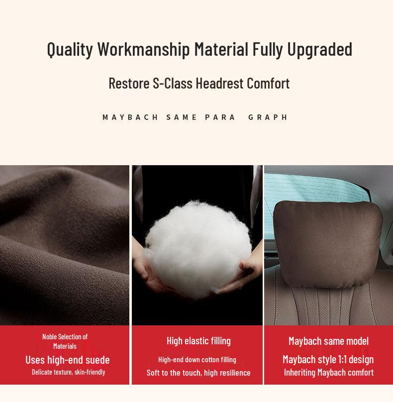 Пара подушек подголовника и поясничной поддержки для автомобиля Mercedes-Benz Maybach