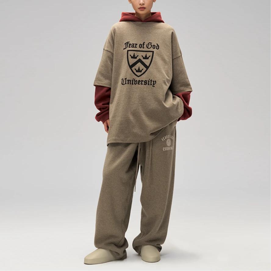 Fear of God Свободные спортивные штаны Essentials из флиса, серые, мужские, низ 130HO244321F