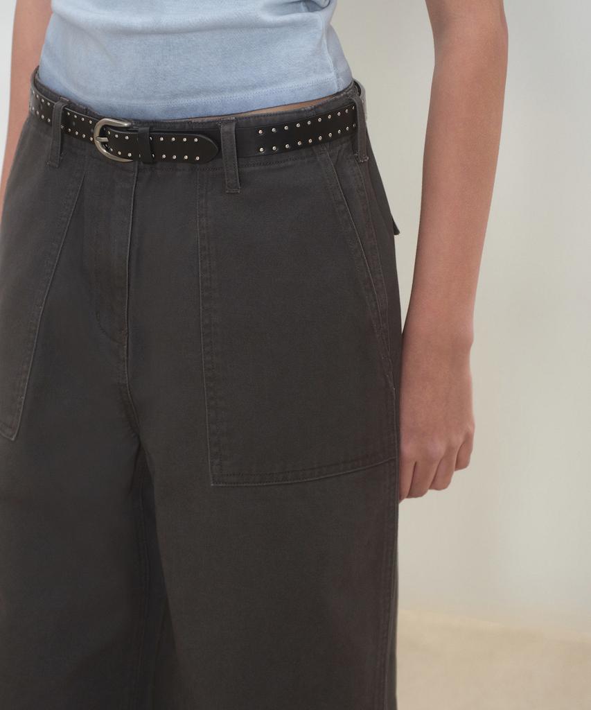 MUSINSA STANDARD WOMAN Women'S Wide Fatigue Pants [Dark Gray]