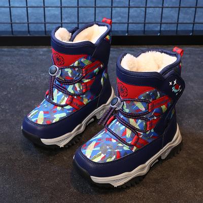 Зимние новые детские зимние ботинки модная хлопковая обувь