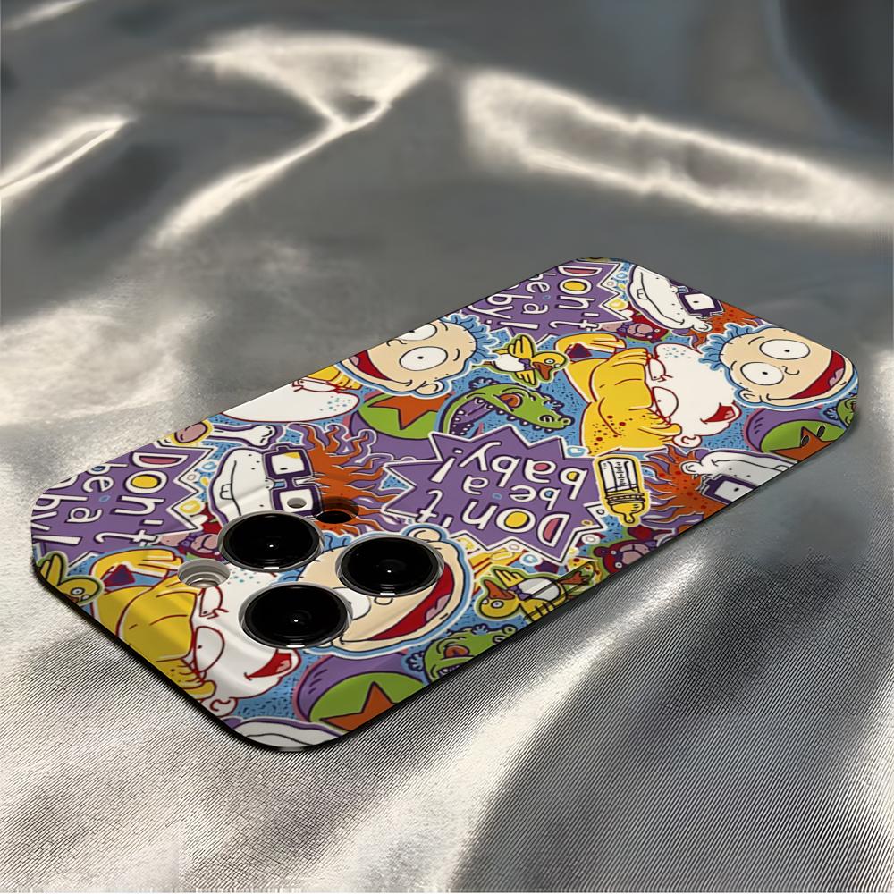 Lovely Funny Cartoon R-Rugrats Phone Case For IPhone 16 Pro Max 15 14 13 12 11 Pro11 Mini 2025 16 Glossy HD Film Cover
