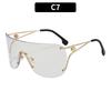 New Frameless Square Outdoor Sunscreen Sunglasses European And American Personalized One-Piece Sunglasses Trendy Men'S And Women'S Sunglasses