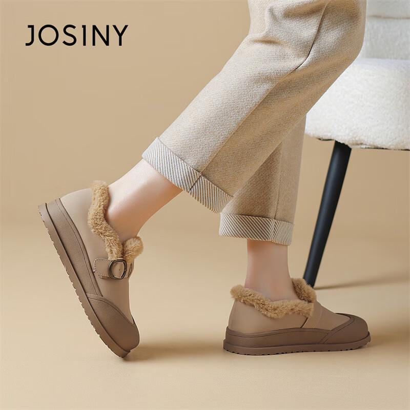 Женские теплые мюли JOSINY с отделкой из меха