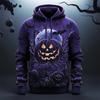 Новый пуловер с капюшоном с 3D принтом на Хэллоуин, толстовка, топ, мужская повседневная толстовка с капюшоном, фигурка тыквы