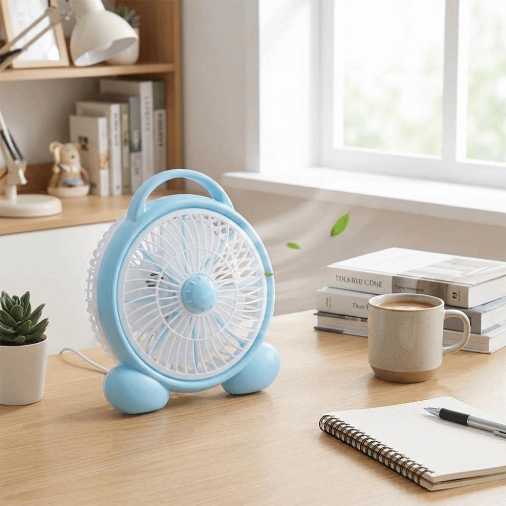 Rechargeable Power Supply USB Rechargeable Mini Desk Fan Quiet Personal Cooling Fan Office
