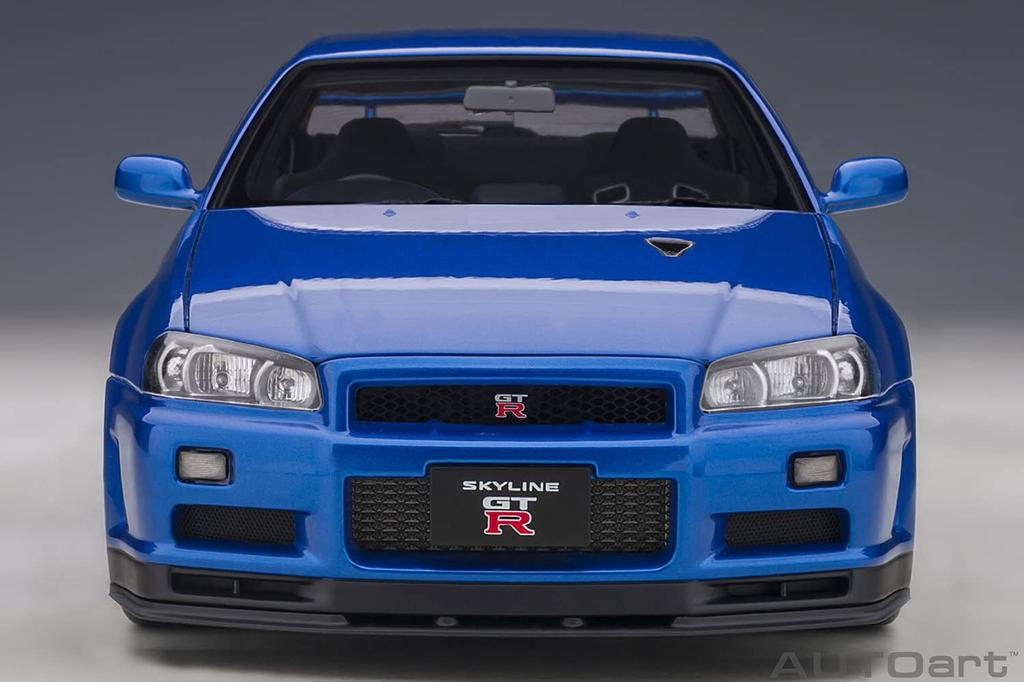 AUTOart Nissan Skyline V Spec II Bayside Blue Finished Product 77408 1/18 GT-R (R34)