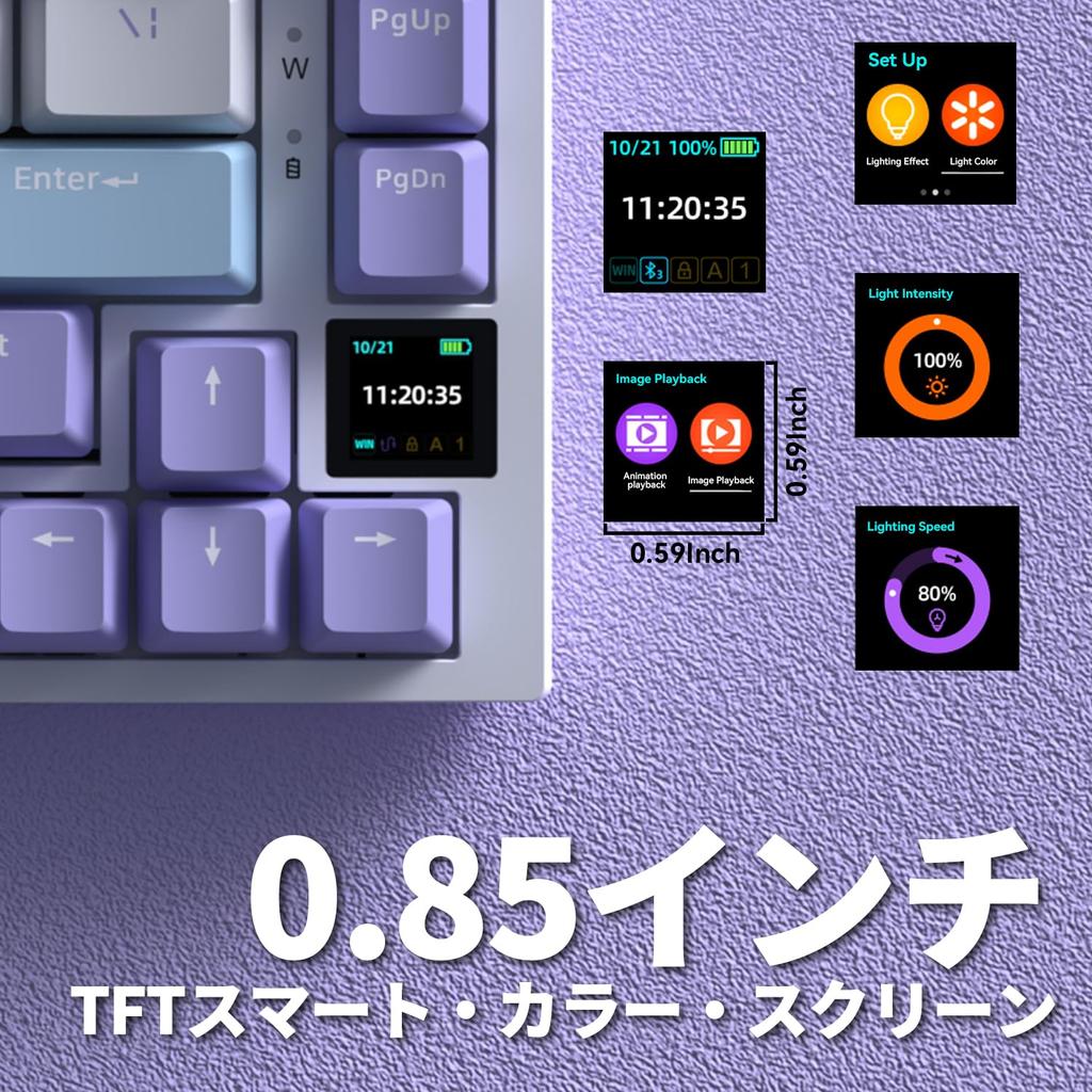 Механическая клавиатура AK820 Pro с линейной осью RGB, игровой TFT-экран с ручкой управления, прокладка, структура без компактного 24-каратного золота, авиационный штекер, кабель USB 5 Dye