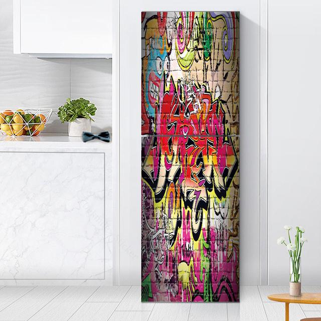 Наклейки с розами на холодильник, обои для кухни, виниловый плакат, наклейка на холодильник, домашний декор, спальня, новогоднее украшение