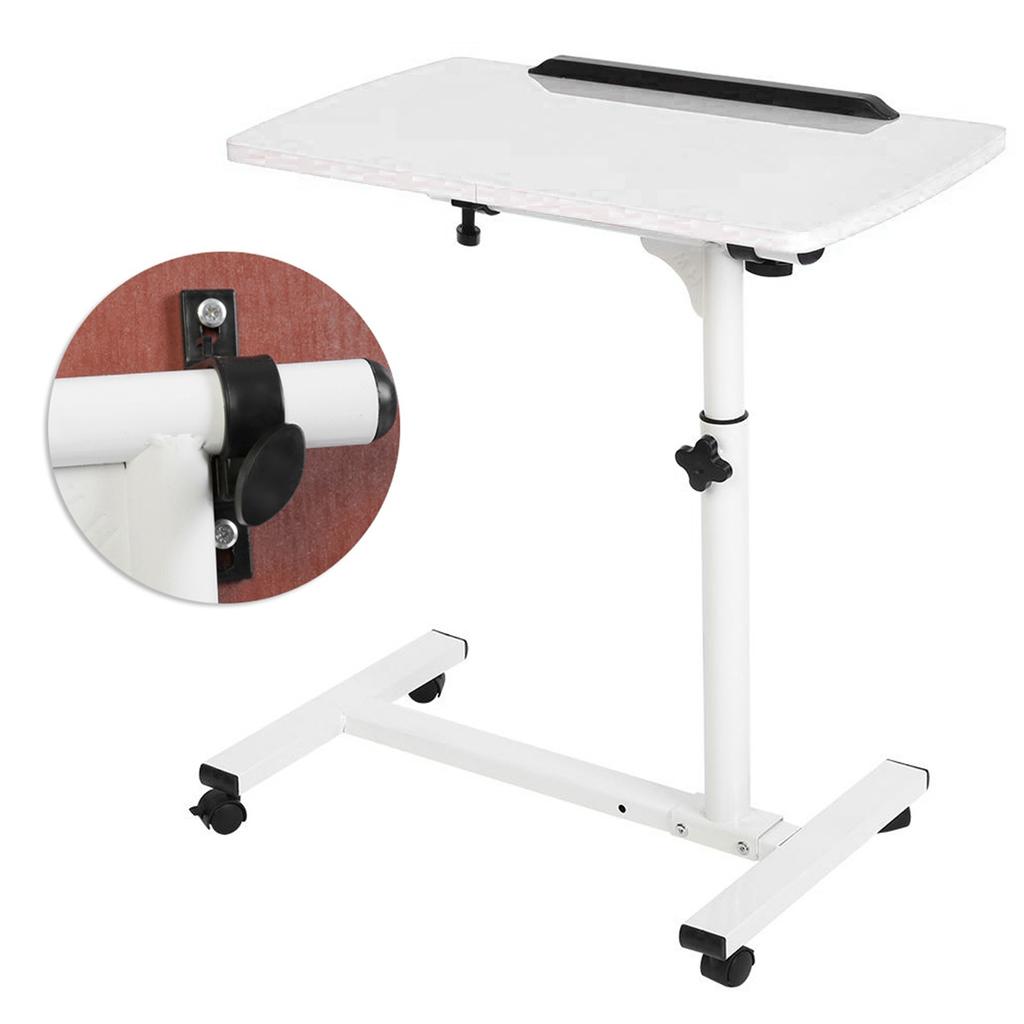 Портативный многофункциональный съемный столик для ноутбука на колесиках, кровать, диван, книги, перекус, белый