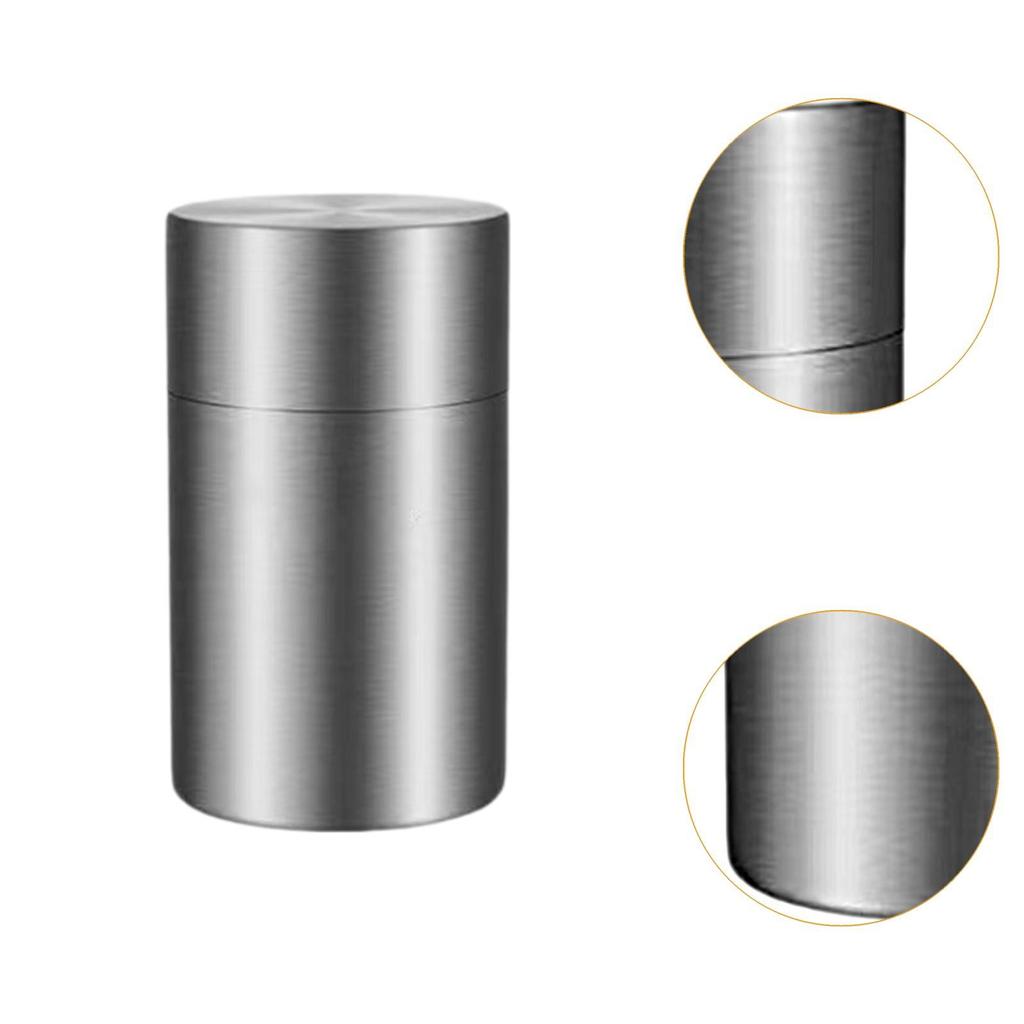 Tea Tins Canister Stainless Steel Airtight Lid Coffee Jar Loose Tea Storage
