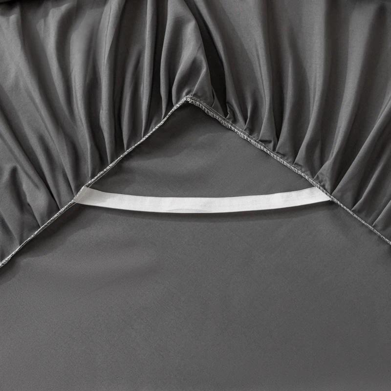 1 шт. однотонная юбка-кровать с кружевом, всесезонное покрывало с оборками, нескользящий чехол для матраса 1,2 м/1,5 м/1,8 м/2 м (Без наволочки)