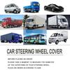 For Truck Van Bus Universal Fit 38-50CM Suede Leather Steering Wheel Cover Non-Slip Breathable Long Distance Driving Interior