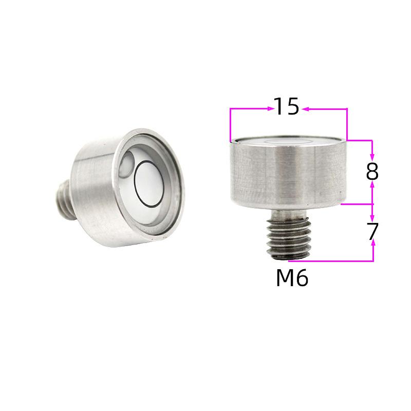 Маленький уровень Bullseye Spirit Level Nivel Bubble Bead с винтом M6 M10 1/4 3/8 дюйма Инструмент для выравнивания с гвоздем диаметром 13 мм 15 мм 18 мм 1 шт.