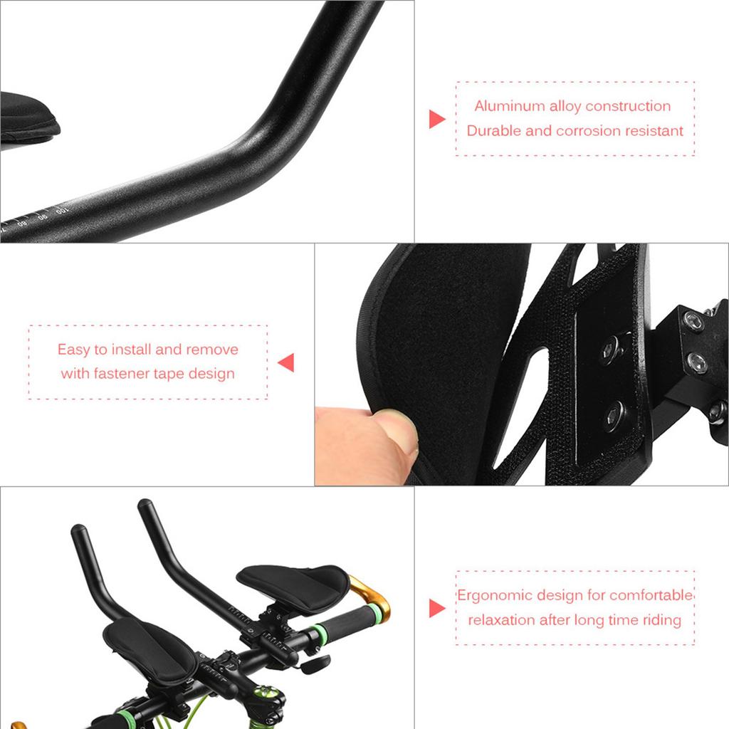 Bicycles Armrest Handlebars Rest Rod Aluminum Alloy Armrest Rod Mountain Bike Rest Handlebar Easy To Installation