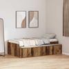 Bed Frame with Drawers Rustic Wood Look 31.5  x 78.7  (80 x 200 cm) Engineered Wood