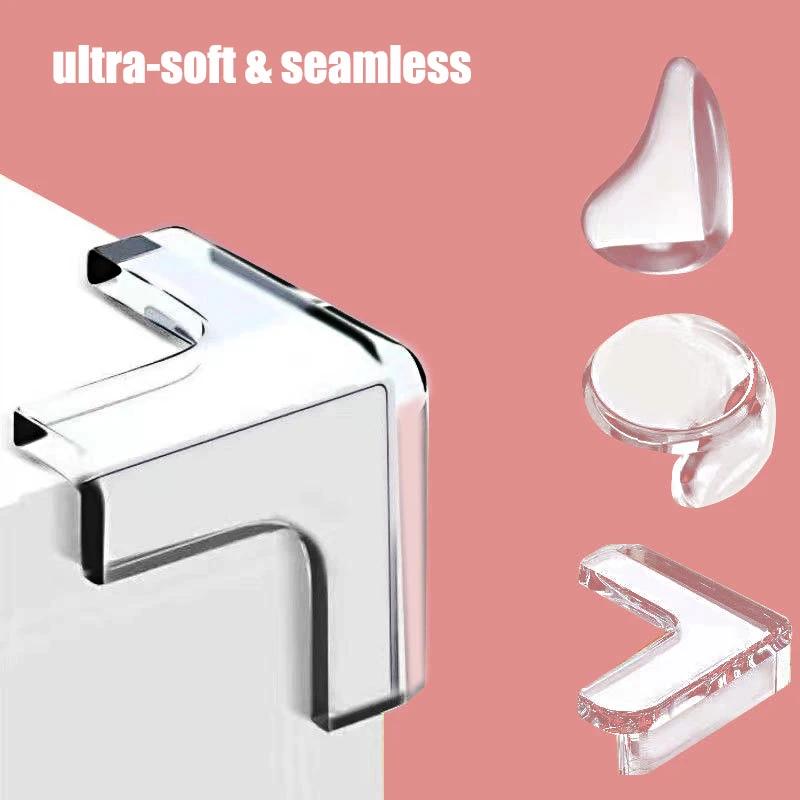 10 шт., прозрачные угловые защитные пленки из ПВХ для защиты детей, мягкие защитные уголки для мебели и чехлы для краев от острых углов