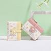 Flowers Printed Mini Coin Purse PU Leather Small Card Bag Card Holder Mini Keychain Bag Unisex