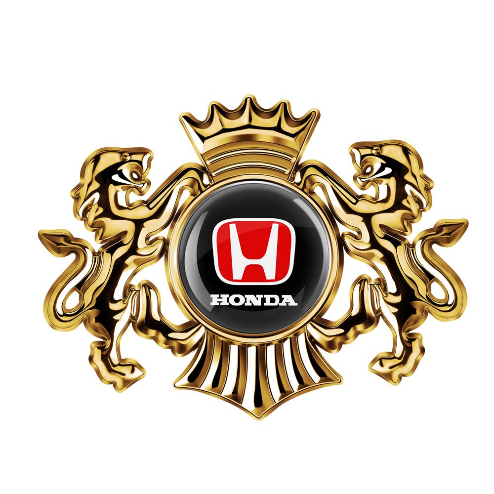 QLN2 3D Metal Car Body Fender Emblem Shield Stickers Decor Auto For Honda Type R S XR-V CR-V UR-V CR-Z Fit Mugen Power XR-V Pilot Crv