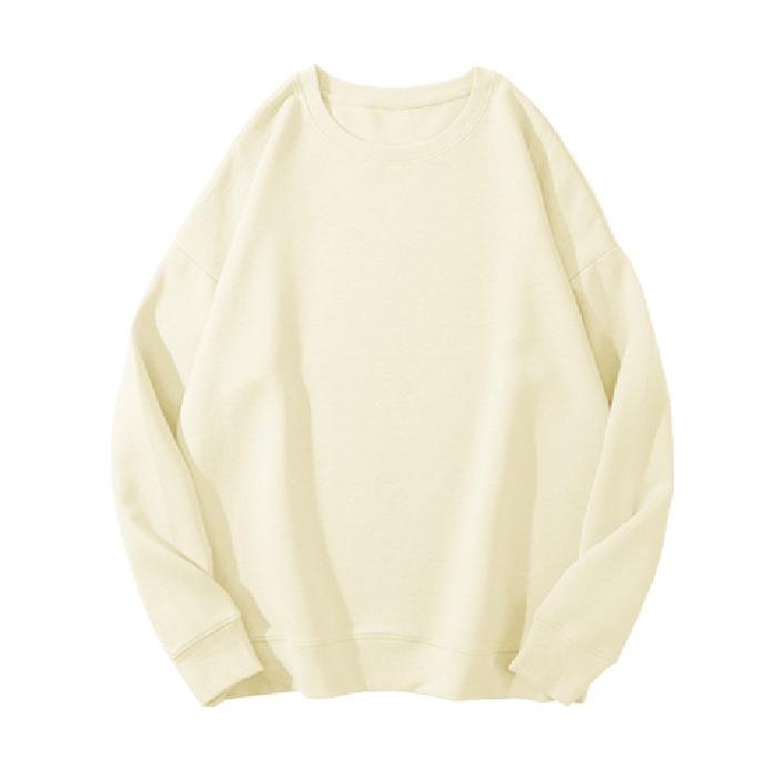 Плюс Размер Женская мода Новая свободная спортивная толстовка с длинными рукавами и круглым вырезом