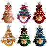 Crochet Christmas Tree Gnomes Set Soft Cotton Yarns Handmade for Festival Home Decoration Holiday Ornament