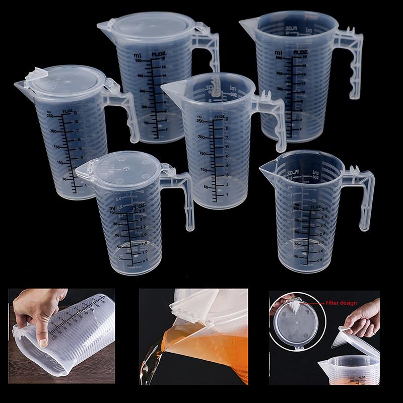 100/250/500 мл мерные стаканы кувшин прозрачный выпечка кухня мука вода с крышкой Sc