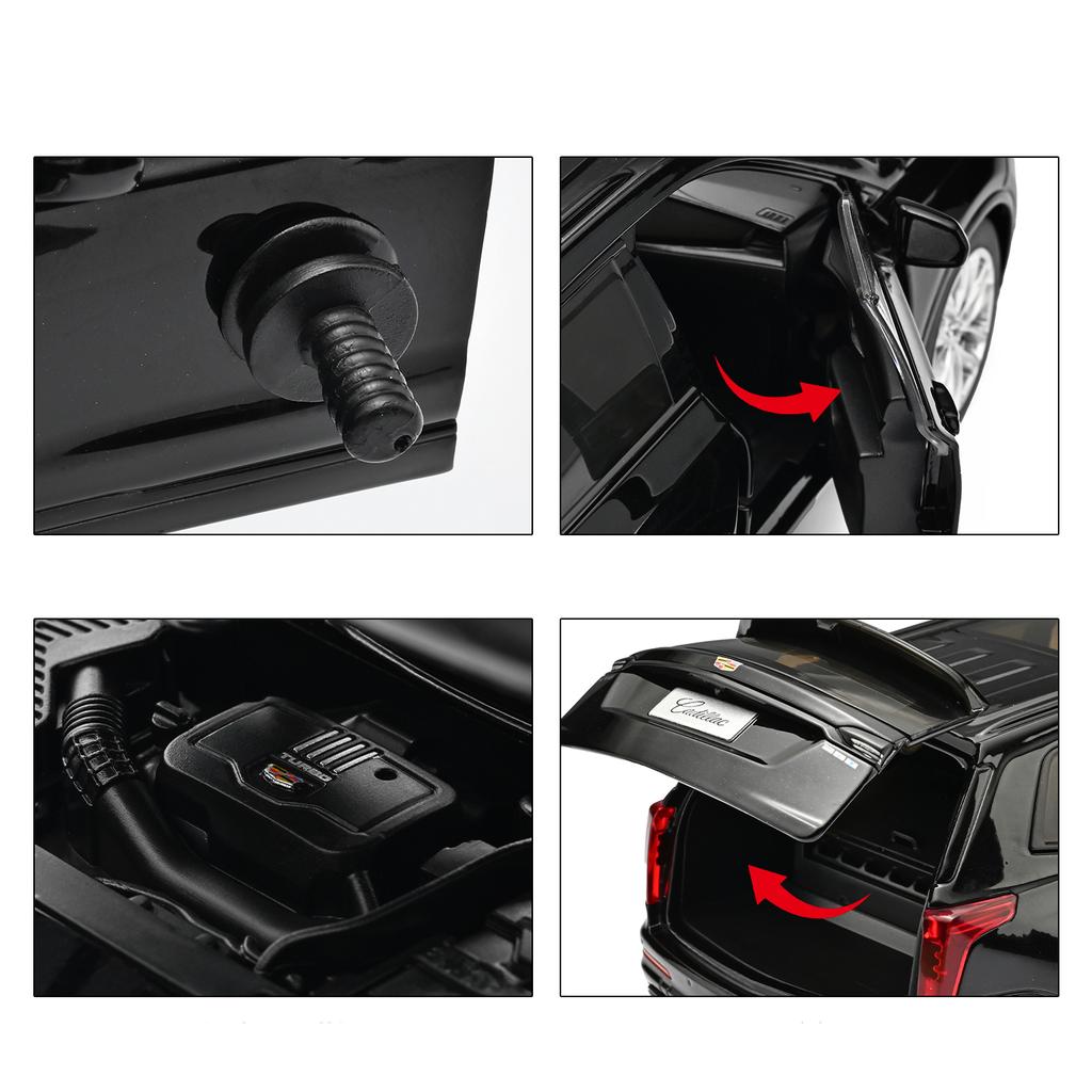 НОВИНКА 1:24 Cadillac XT6 Внедорожник Литой Модель Автомобиля Игрушка Металлическое Литье Под Давлением Оттяжная Машинка Со Звуком и Светом Игрушки для Коллекционирования Транспортное Средство