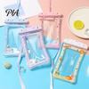 Snorkeling Phone Holder Cute Waterproof Pouch with Floating Airbag And Lanyard, Clear PVC Cellphone Dry Bag for Swimming Beach Underwater Photography
