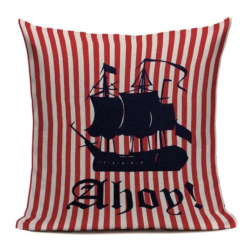 Retro Oceanic Style Double-Sided Printed Pillow Cover Short Plush Suitable Living Rooms Bedrooms Sofas Throw Cushion Cover