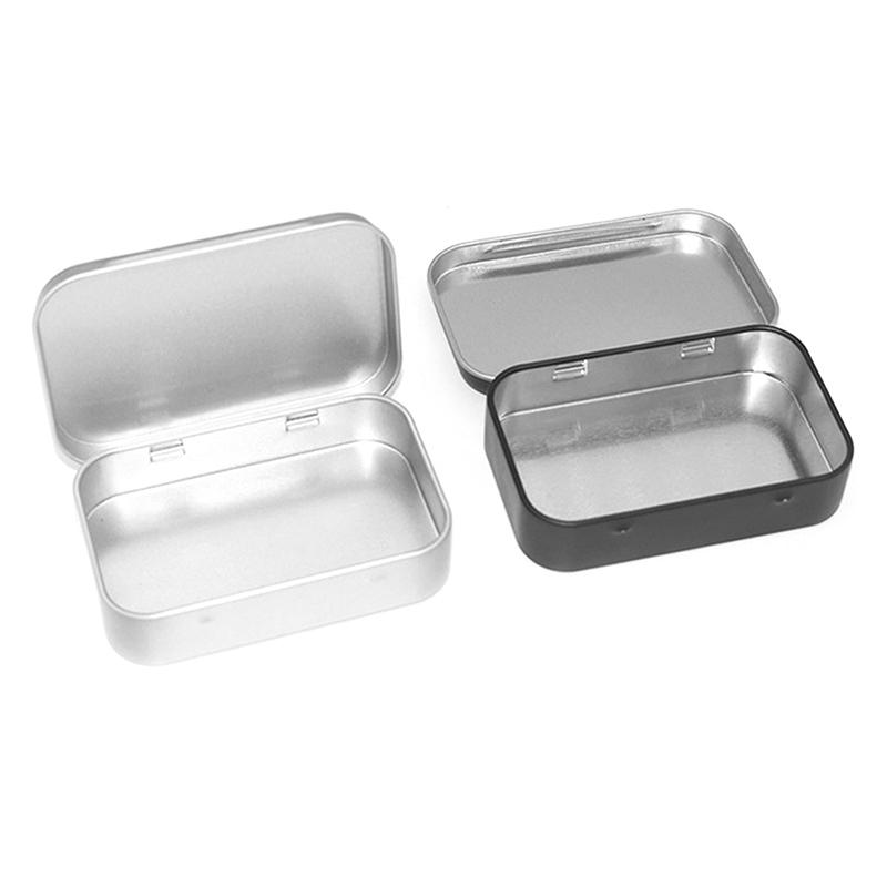 1 шт., аксессуары для самостоятельного изготовления, металлическая жестяная серебряная черная откидная коробка для хранения инструментов, денег, монет, конфет, ключей, визиток, ящик для хранения