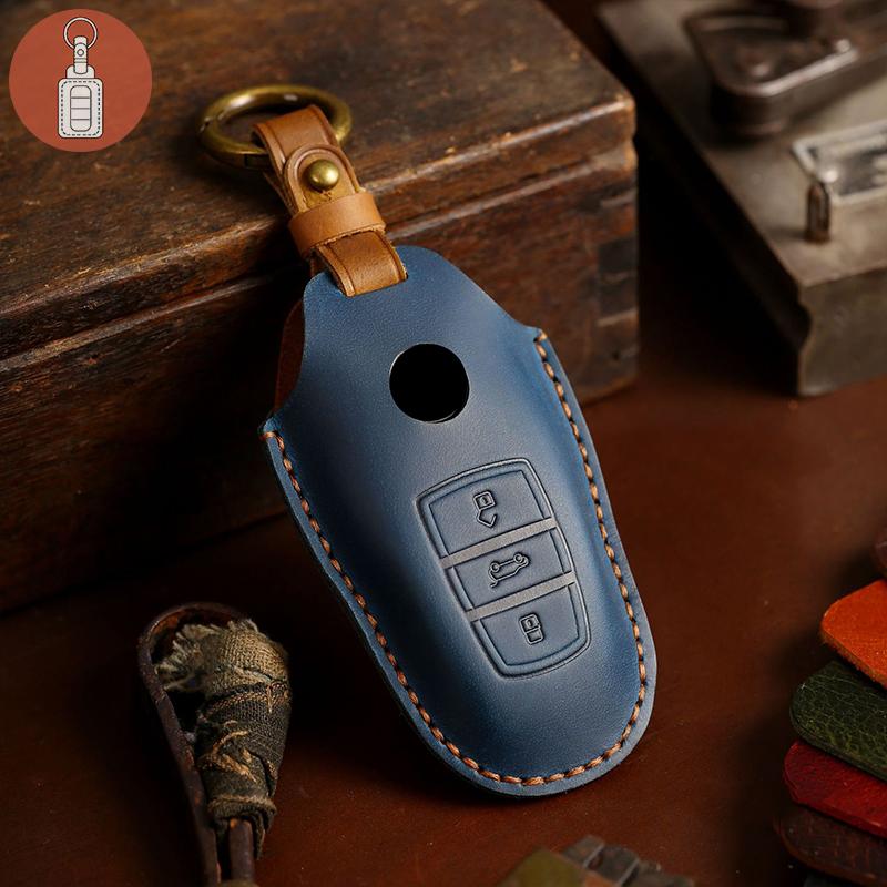 GUSHIBEI Роскошный кожаный чехол для ключей ручной работы для Volkswagen