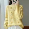 Women Sweater 100% Wool MODERN NEW SAGA O-neck Knit Pullover Thick Winter Jumpers Female Knit Tops