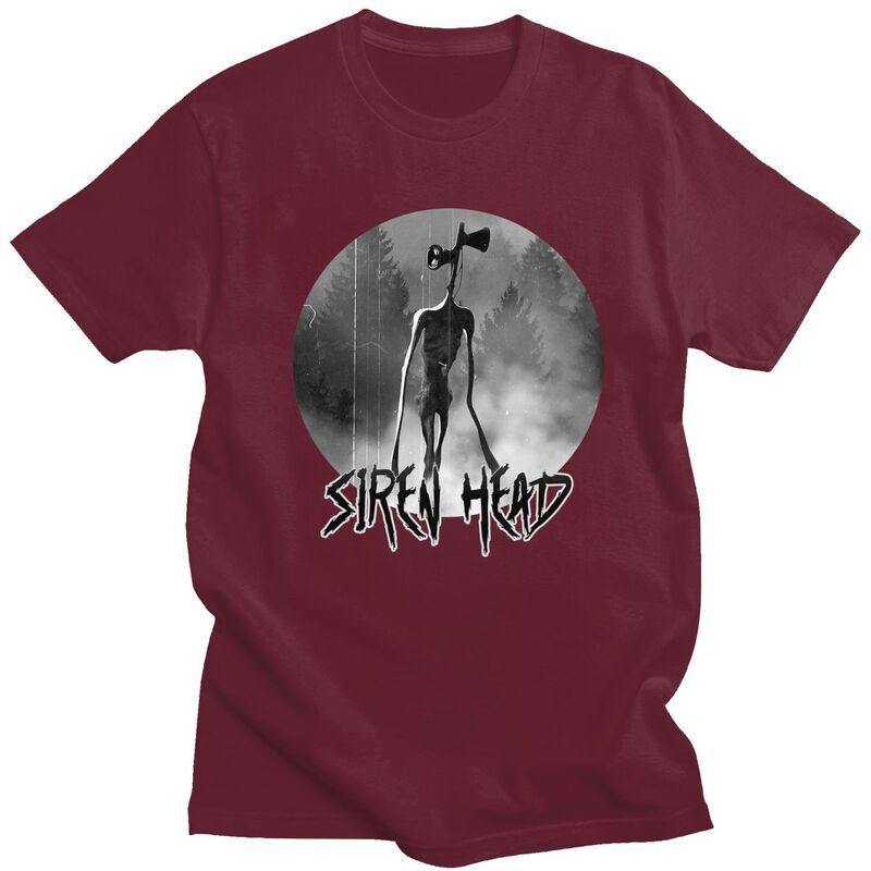 Fashion Creepy Siren Head Horror T Shirts Unisex Tshirts Streetwear Casual Graphic Tee Tops Loose Oversized Clothes