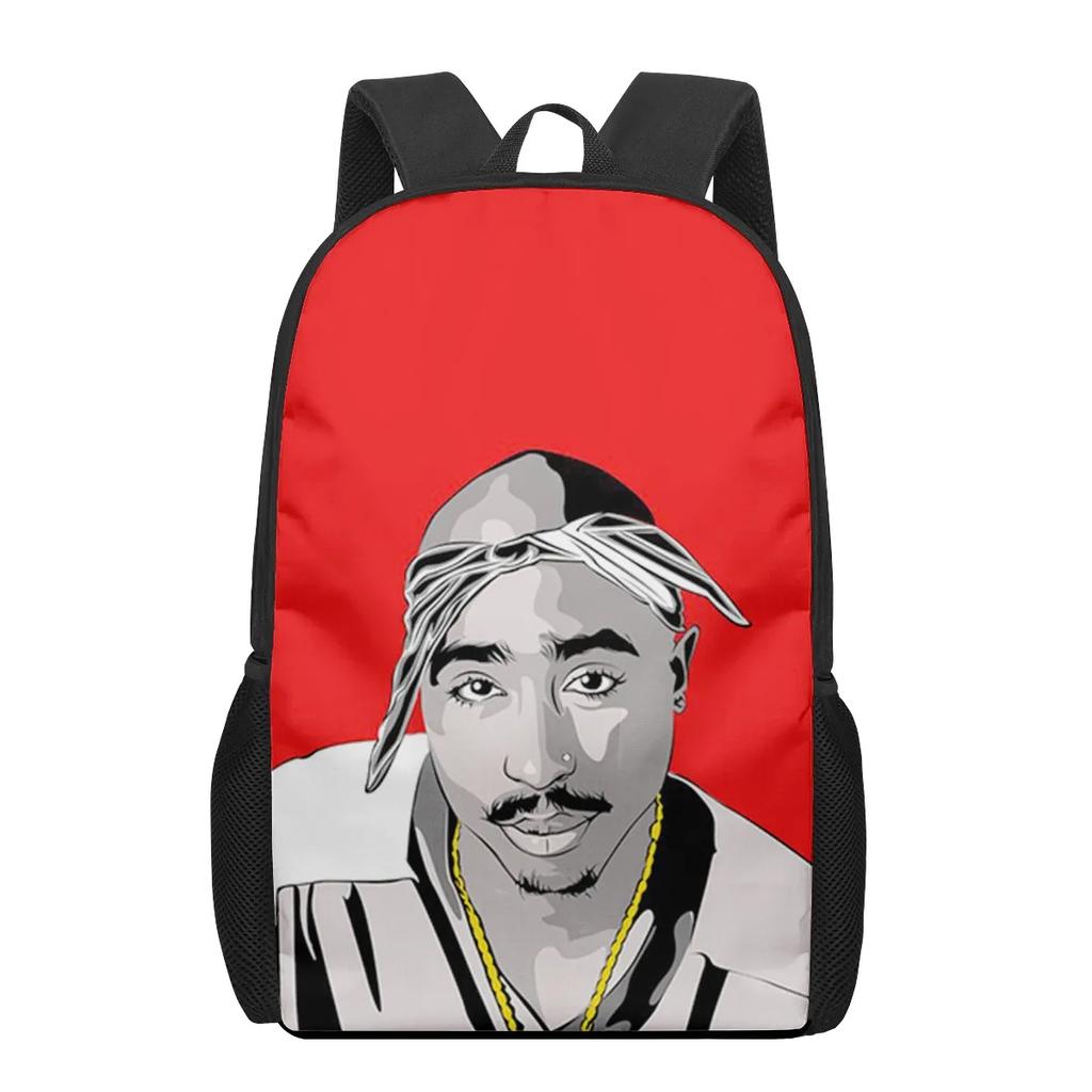 Детская сумка-портфель Школьная сумка для ученика Rapper 2pac певец Tupac Рисунок Школьные сумки для детей Девочек Мальчиков Подростков Школьные рюкзаки