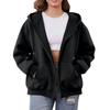 Women's Off Shoulder Zipper Hoodie Sweatshirt  Fashion Clothing Casual Jacket