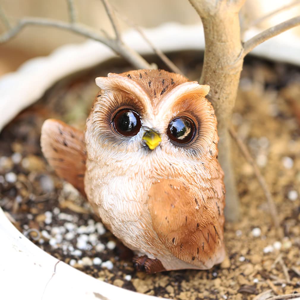 Mo04 Сова Ухо совы Смола День рождения Идеальный подарок Поздравление [Devalier] Статуэтка, Подарок, Настоящее, (Земля Б)