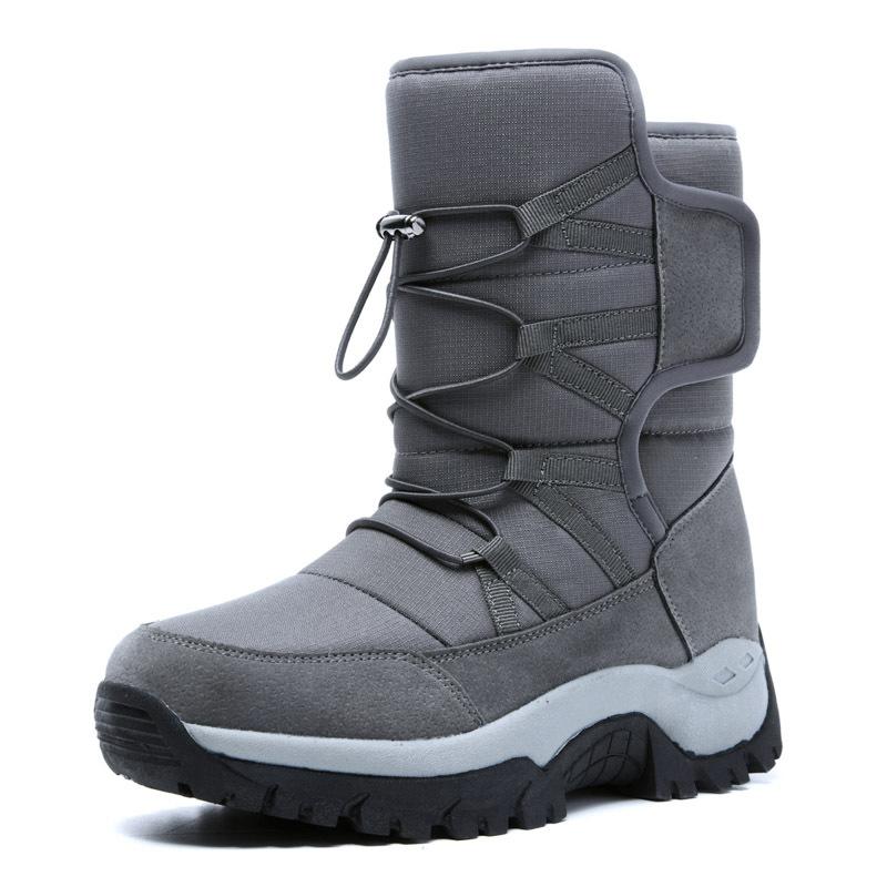 Men's Snow Boots Winter Velvet Warm Thickened Northeast Large Cotton Boots Wear-resistant Non-slip Outdoor Snow Cotton Shoes