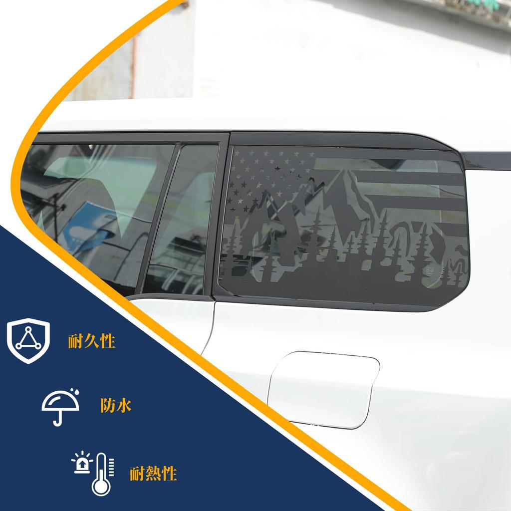 METYOUCAR Наклейка на заднее боковое стекло Toyota Land Cruiser 250 Автомобильная ПВХ Наружный Пользовательский Аксессуар Наклейка Пик, Обертка, Детали, (Горный тип)