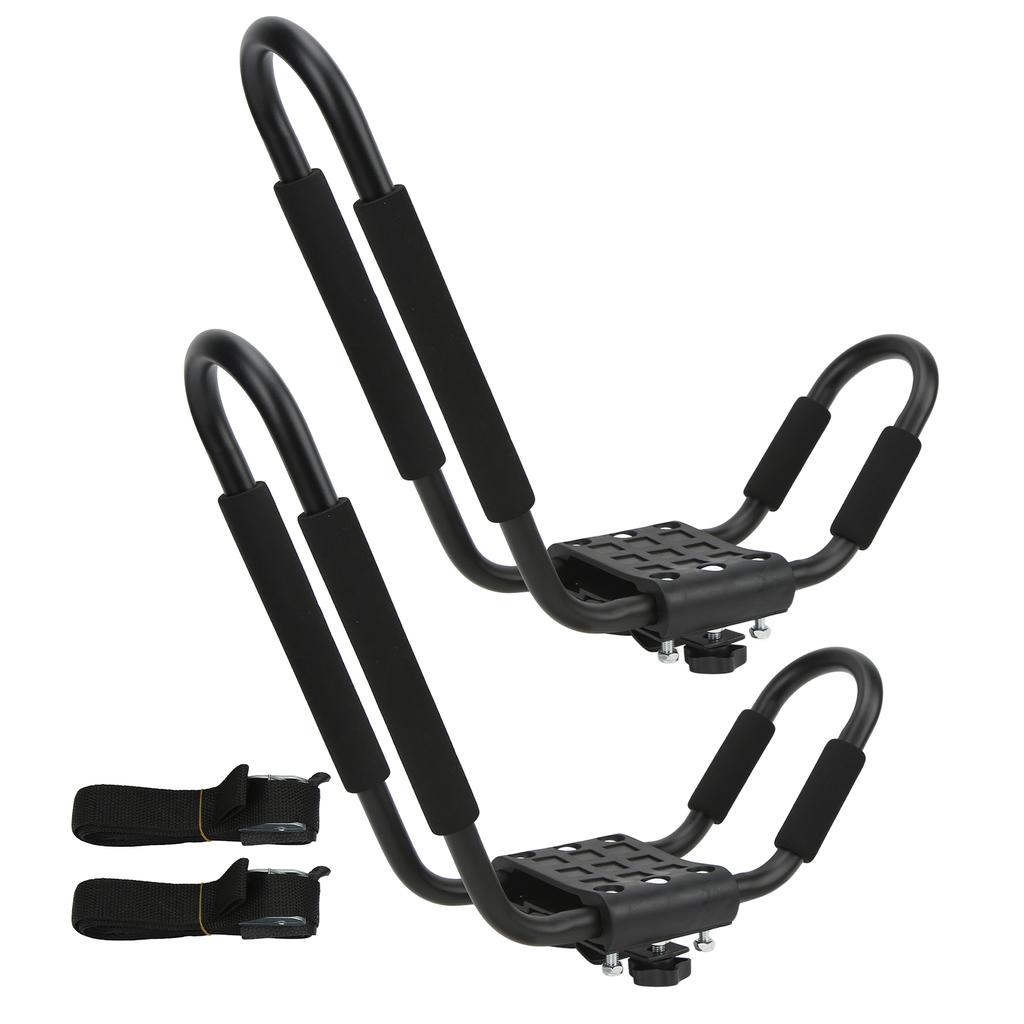 Kayak Roof Rack J Shaped Bar Rust Proof Metal Canoe Carrier Car Top Mount for Surfboard Sailboat