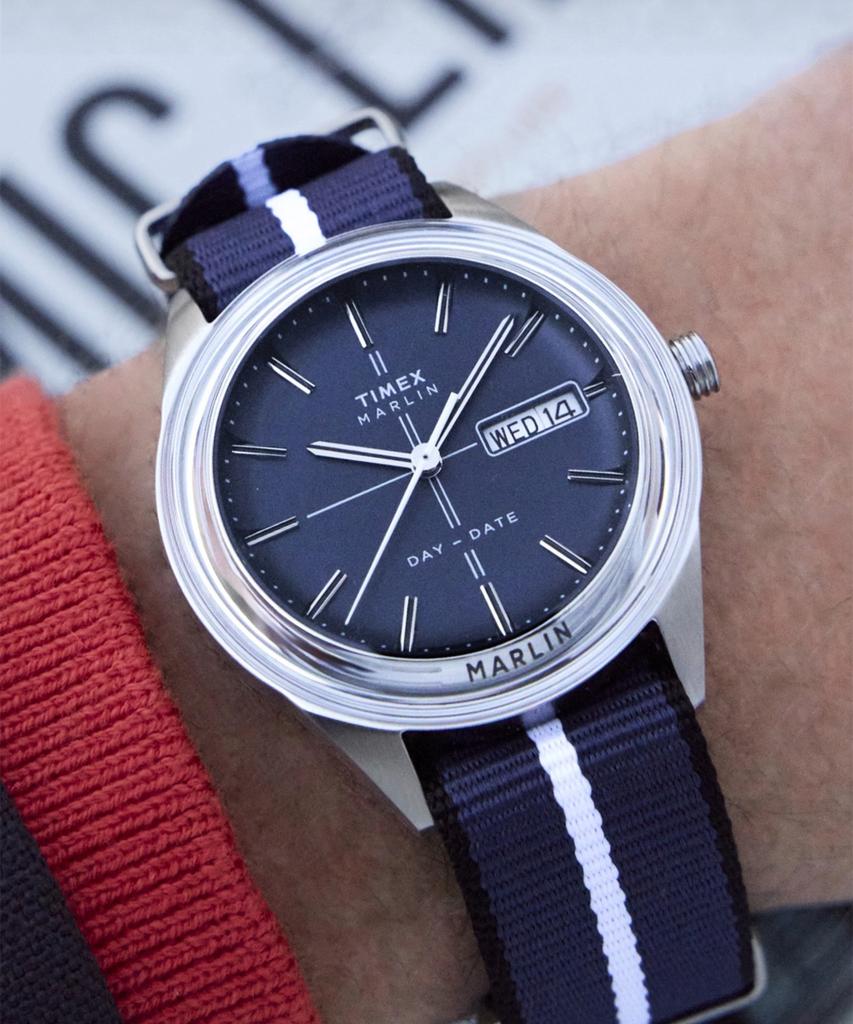 Taimaegseu Merlin Jet Quartz Fabric Strap Wristwatch 39Mm
