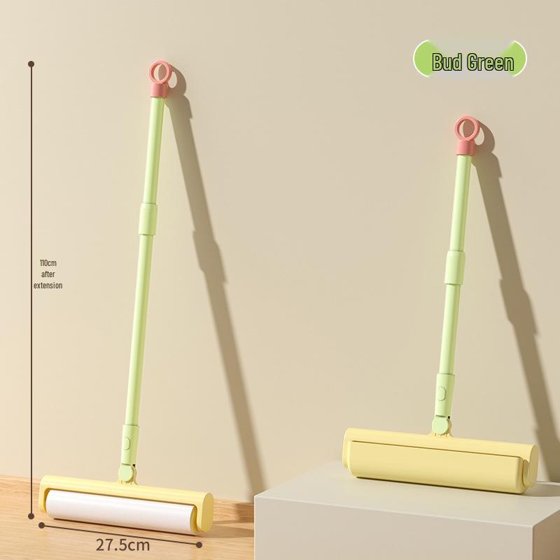Long-Handled Lint Roller Brush for Hair Removal with Tearable Paper