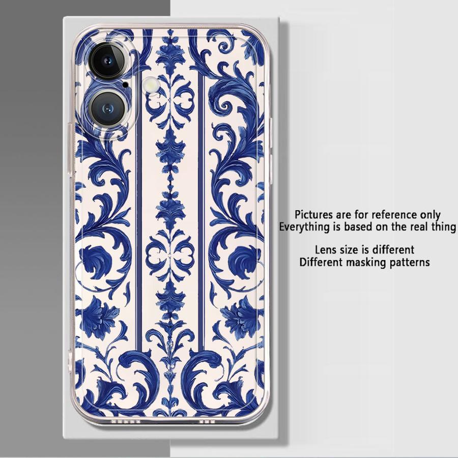 Мягкий чехол для телефона для iPhone 17 Pro Max 13 Pro 16 11 14 Plus Air 15 7 8 XS Max 12 Mini XR Минималистичные цветы