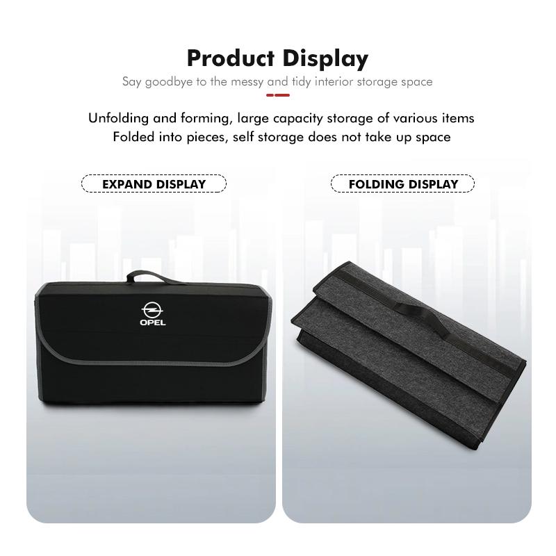 Складная мягкая войлочная сумка-органайзер для багажника автомобиля, коробка-чехол для Opel Astra H G J Insignia Corsa Zafira Meriva Mokka