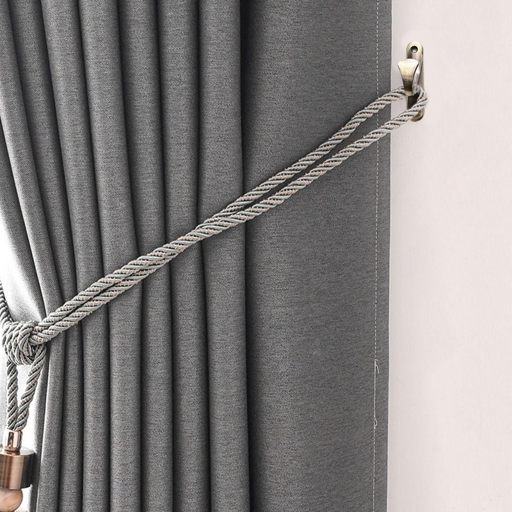 2pcs Durable Modern Hold Curtain Holder Curtain Holdback Wall Hanger Mounted Metal Hooks