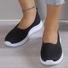 Модные дышащие трикотажные туфли на плоской подошве женские летние туфли-лоферы с мягкой подошвой женские легкие повседневные сетчатые прогулочные туфли большого размера