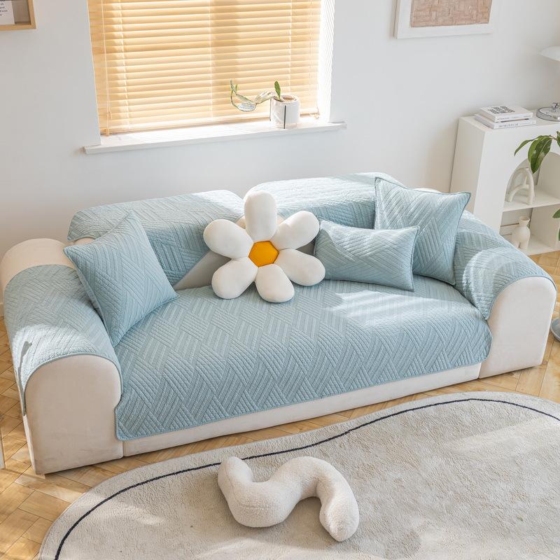 Четыре сезона универсальная стеганая диванная подушка из высокотемпературного хлопка, современная простая однотонная кожаная диванная подушка, полотенце